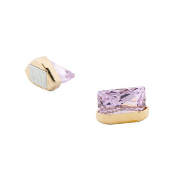SWAROVSKI Purple Lucent Stud Earring - Picture 1 of 2